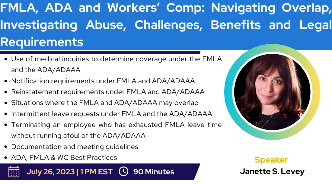 FMLA, ADA, WC-July 26