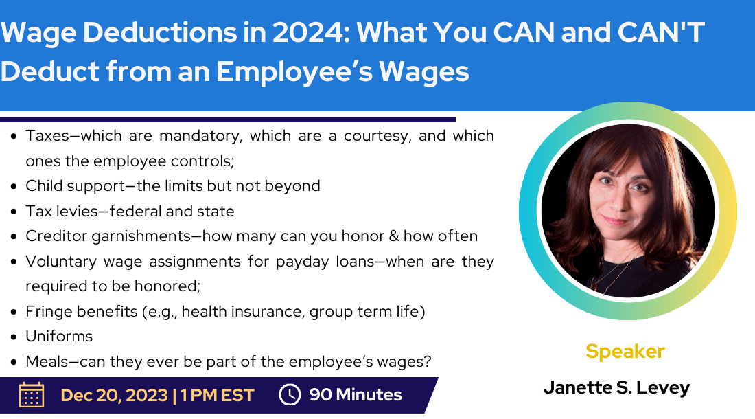 Wage Deductions-Dec 20